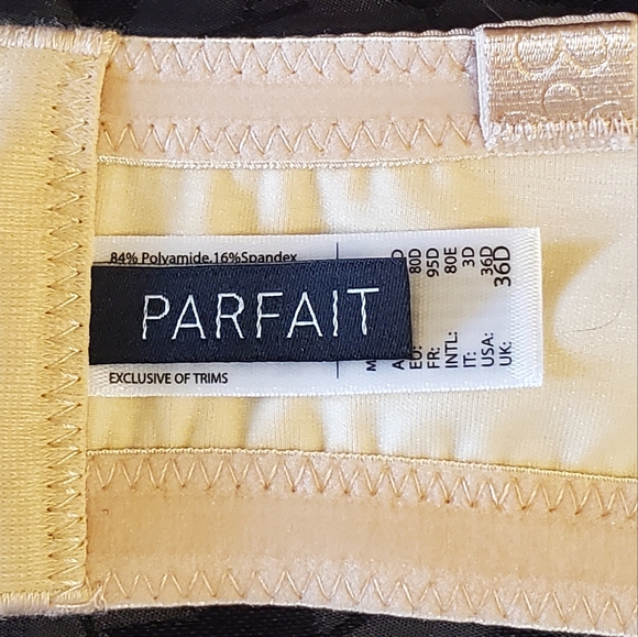 Parfait Bra 36-D Beige Multi-way Strapless Elise P60915 Straps Included NWT - Picture 7 of 8